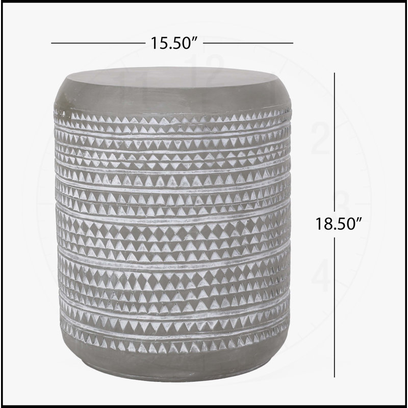 Table d'appoint d'extérieur en béton léger de style bohémien