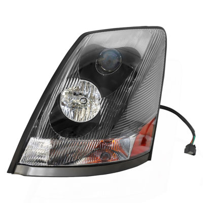Headlight Assembly Fit For Volvo VNL/VNM Black With Turn Signal Driver Side