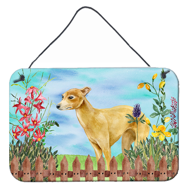 Traditional Landscape & Nature Wall Decor on Metal, Italian Greyhound