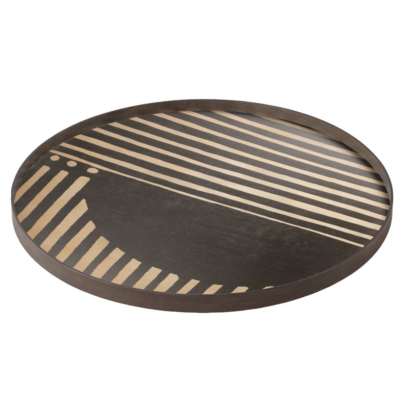 Urban Geometry Solid Wood Decorative Tray
