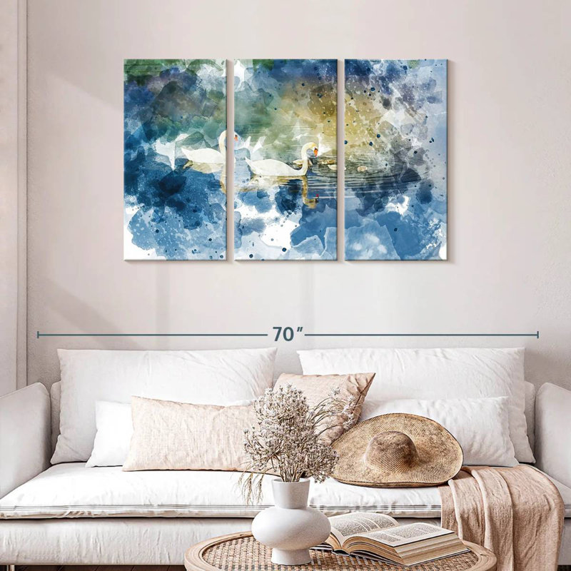 Brampt Wooing Swans, 28" H x 45" W
