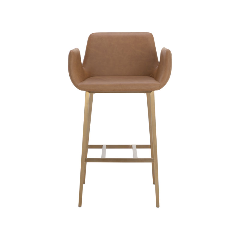 Tabouret Lucano - Milliken Cognac, Tabouret de bar (siège d'une hauteur de 30 po), Cognac