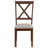 2Pcs Kitchen Dining Chairs, Walnut Finish Frame, Brown Upholstered Seat, Transitional Style, Foam Padding