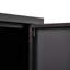 Armoire de rangement pliante noire avec portes verrouillables, tablette réglable, idéale pour le bureau, porte à ressort et armoire de rangement en tube d'acier solide