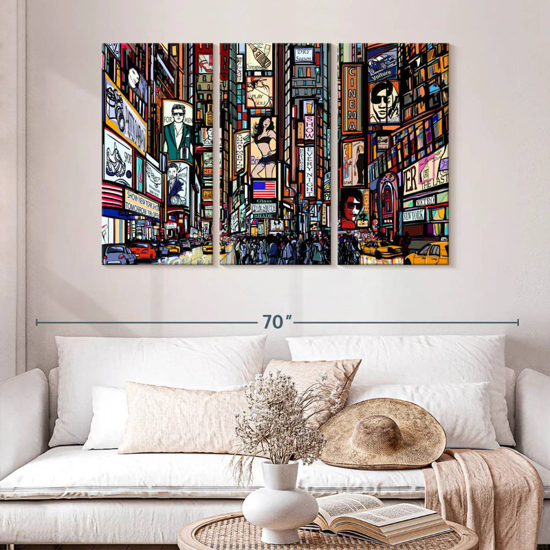 Caricature de Sebbie, Times Square, H 32 po x l 50 po