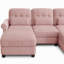 Canapé d'angle modulaire 3 places en chenille en forme de U avec 2 poufs-1626387004