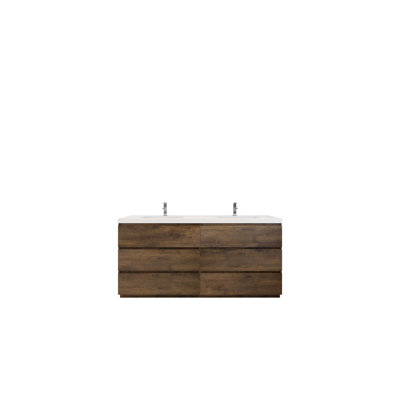 Rheana 70.86'' Double Bathroom Vanity with Plastic Top