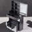 29.2" Small Size Left Drawer Desktop Vanity Table + Cushioned Stool, Large Sliding, Touch Control, Tri-Color Switching, Brightness Adjust LED Mirror, High Capacity Storage, Suitable For Small Space