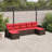 Ebern Designs 7 Piece Patio Sofa Set With Cushions Black Poly Rattan-1835767632-1835767724