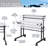 Rolling Writing Desk with Height Adjustable Desktop and Moveable Shelf-42198064