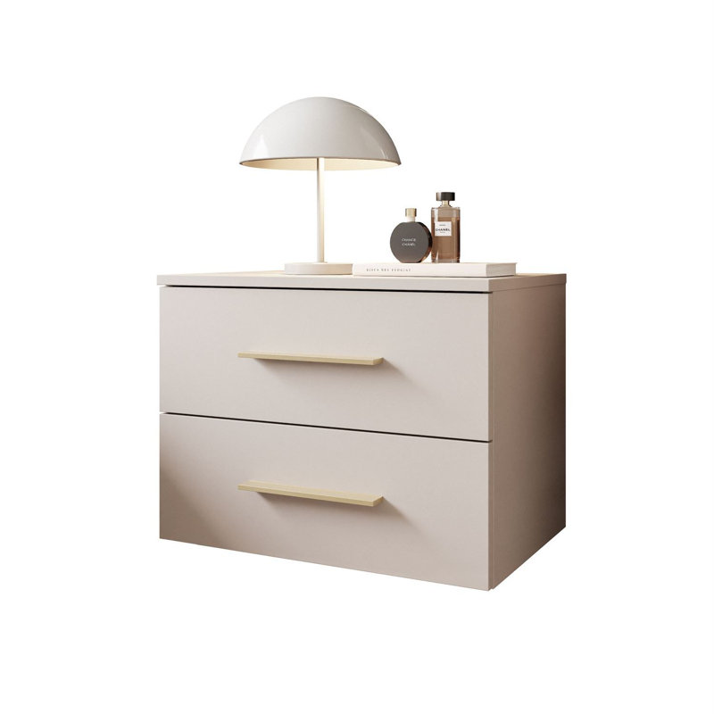 55cm W Bedside Table, Cashmire/Natural