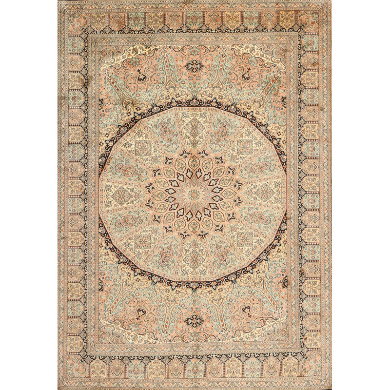 Tapis gris/noir/beige traditionnel, Rectangle 4 pi x 6 pi