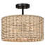 Lannister Rattan Semi Flush Mount