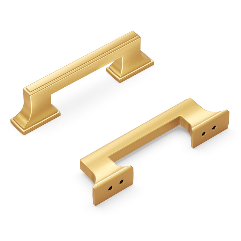 Brownstone Bar / Handle Pull, 3 3/4", Brushed Golden Brass