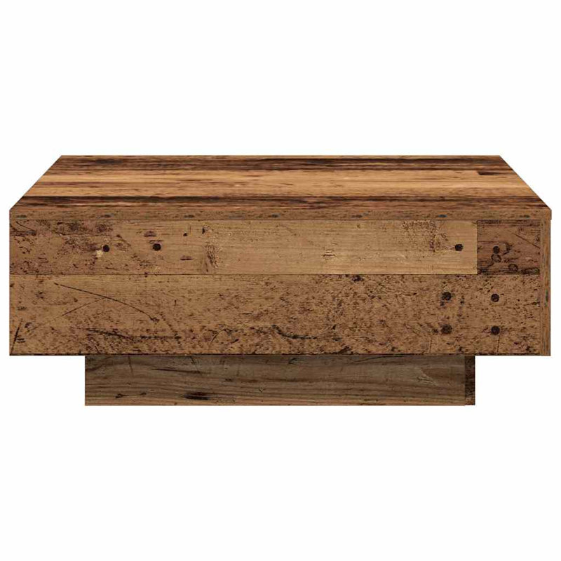 Couch Table Oak Engineered Wood Sturdy, 100 x 100 x 31 cm, Black