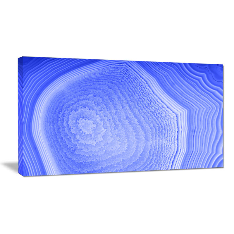 « dark blue agate structure », impression sur toile tendue, H 28 po x l 60 po