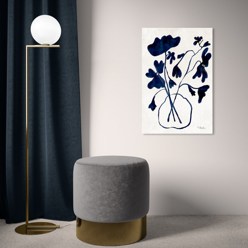 Anemone Vase II - peinture sur toile, Toile tendue, H 24 po x l 16 po, Sans cadre