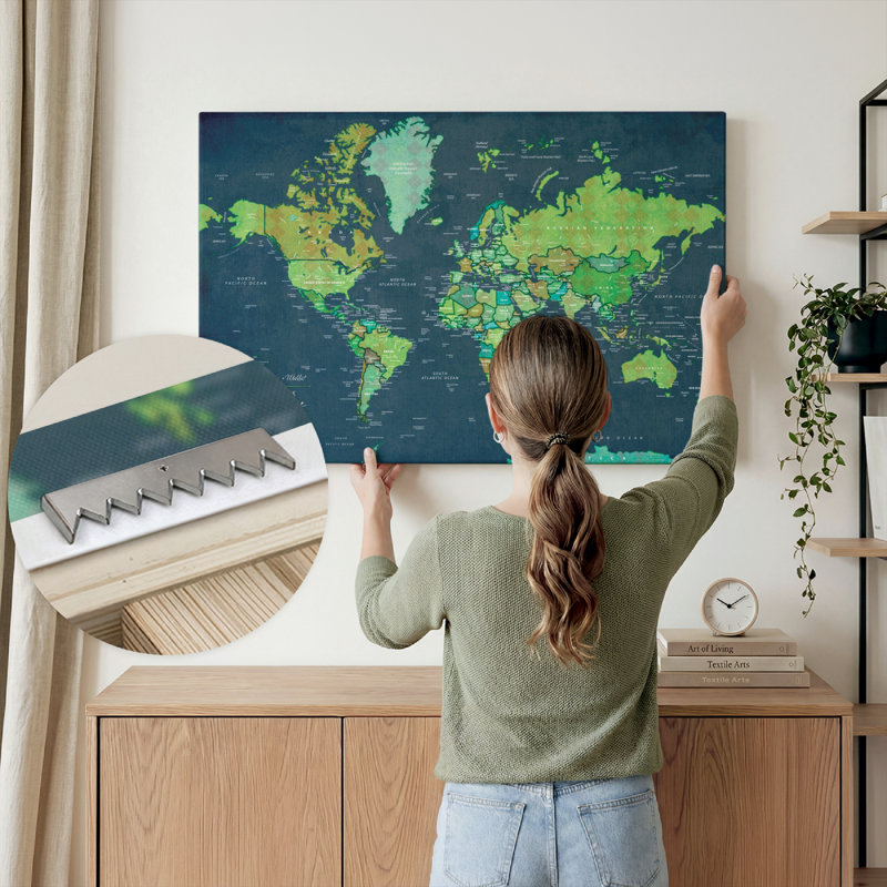 Personalized Golf Push Pin Hobby Map V, 16" H x 24" W, Yes