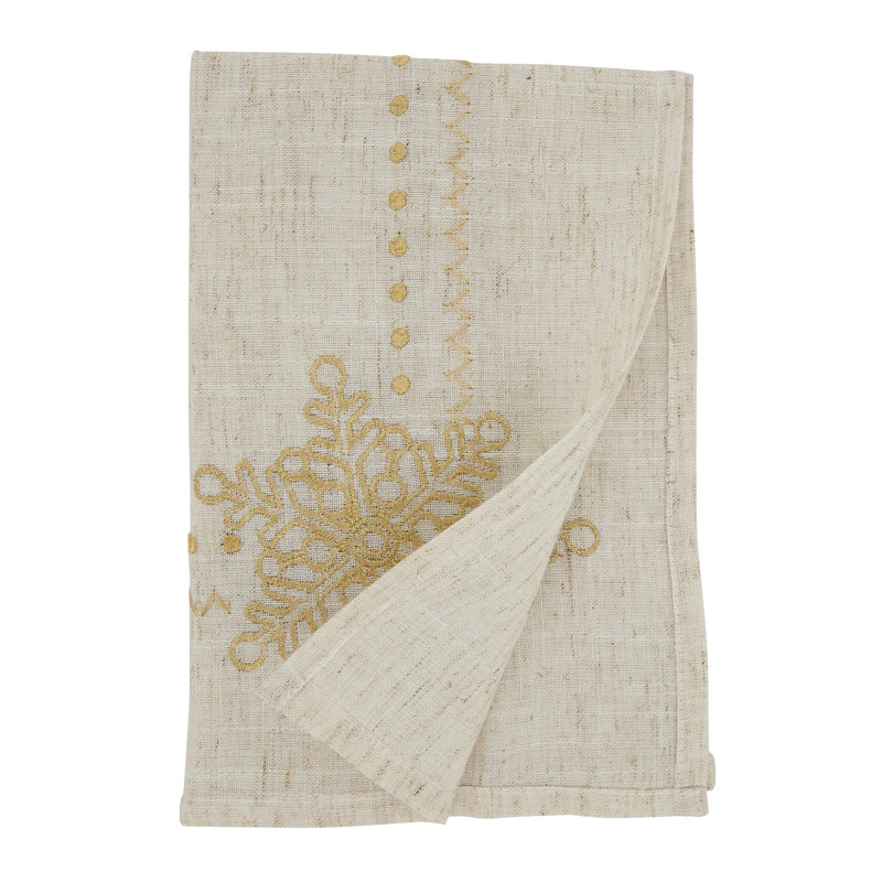 Natal Collection Polyester No Pattern Square Napkin, Natural