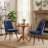 Modern Chenille Upholstered Dining Chairs Armless Side Chairs With Metal Frame For Kitchen Dining Room-155127100-155127102