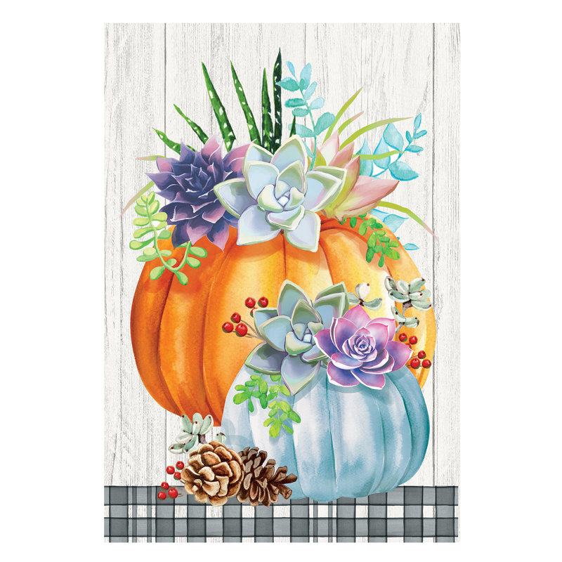 Drapeau de jardin en suède citrouille