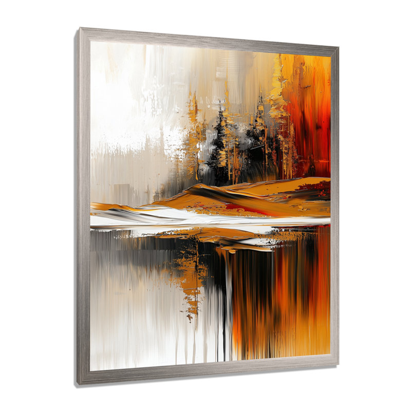 Olajide - paysages, impressions sur toile, Argent argent, H 32 po x l 24 po, Reproduction encadrée d'une seule photo