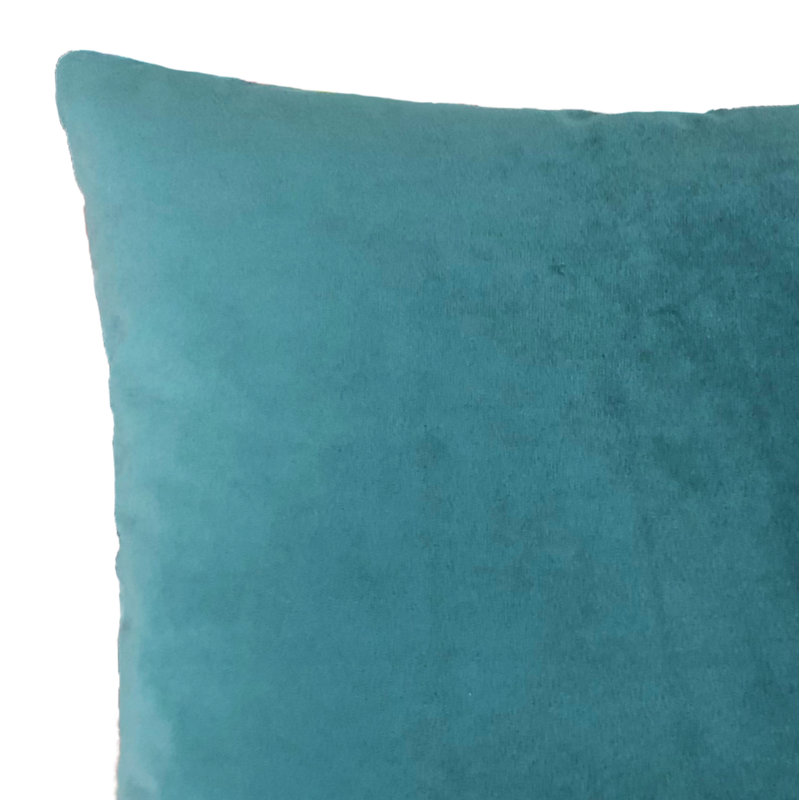 Oreiller de soutien carré en polyester, Bleu sarcelle