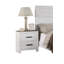 Table de chevet de couleur blanche 1pc Table de chevet 2 tiroirs