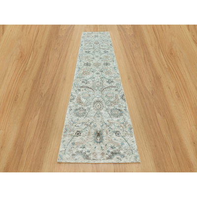 Tapis de couloir unique en laine 2 pi 5 po x 10 pi Caroyn