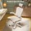 Chaise de bureau ergonomique robuste à haut dossier - Chaises de bureau confortables avec roues pivotantes et accoudoirs rabattables, appui-tête réglable et soutien lombaire pour le dos Capacité de 350 lb-14000721