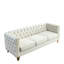 Ensemble 3 + 2 en velours beige à arrivée rapide avec agrégat 3 + 2