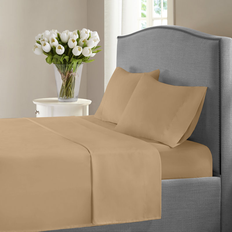 Monte Carlo Egyptian Cotton Sheet Set, Taupe, Full / Double
