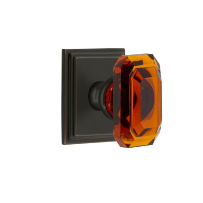 Grandeur Carré Square Rosette With Baguette Crystal Knob