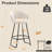 Upholstered Counter Stool With Metal Frame-14802325-14802318