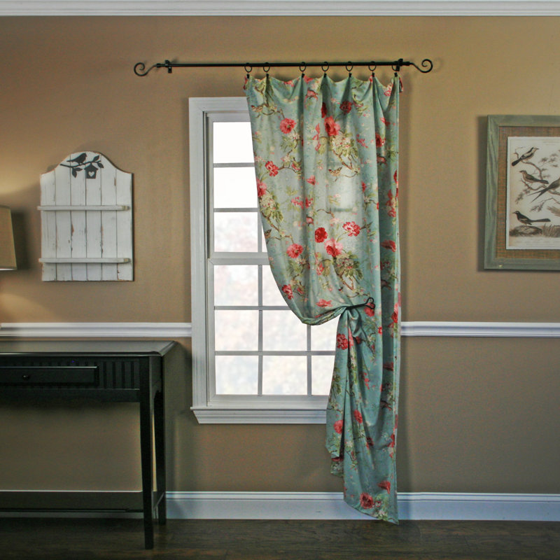 Alita Semi Sheer Curtain Single Panel, Sage, 48" x 63"