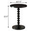Traditional Black Wooden Side Table - Round Shape For Living Space Kitchen Versatile & Stable