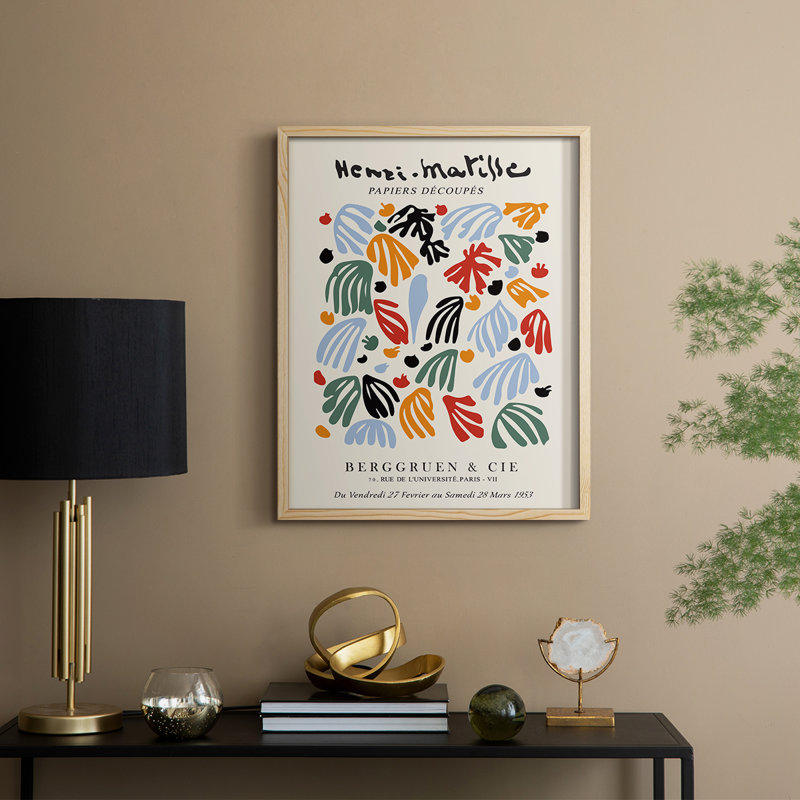 Matisse L XXXVII, reproduction d'art encadrée - bois massif, H 21 po x l 17 po