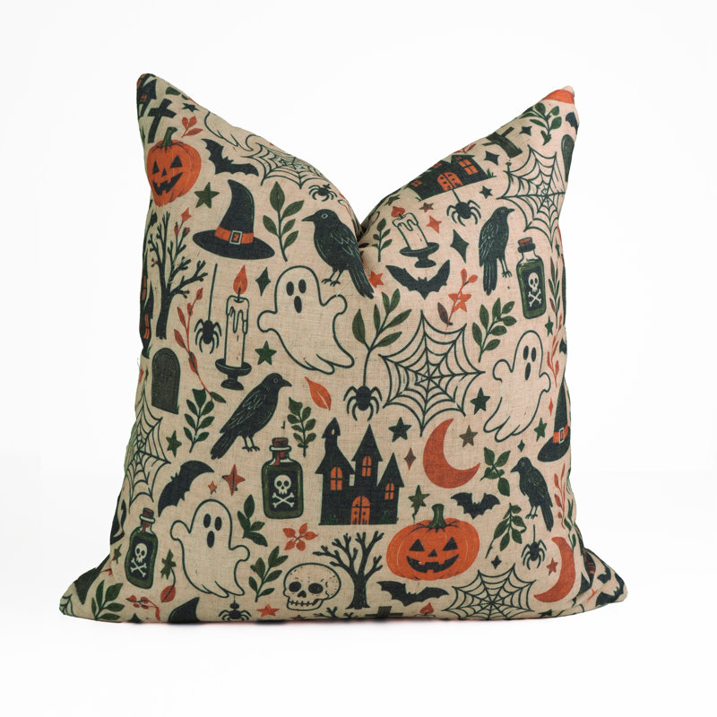Toile Linen Pillow Cover, 14X20