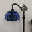 Gamez Tiffany Floor Lamp Blue Stained Glass Baroque Style Lavender Gooseneck LED Bulb Included 20"W*12'D*63"H