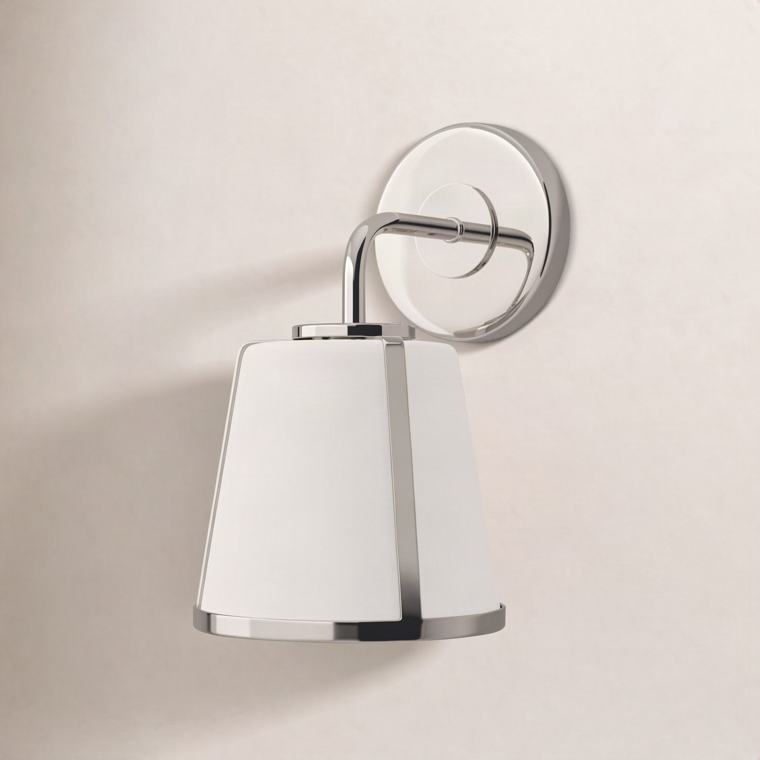 Marietta Single Light Armed Sconce, Polished Nickel