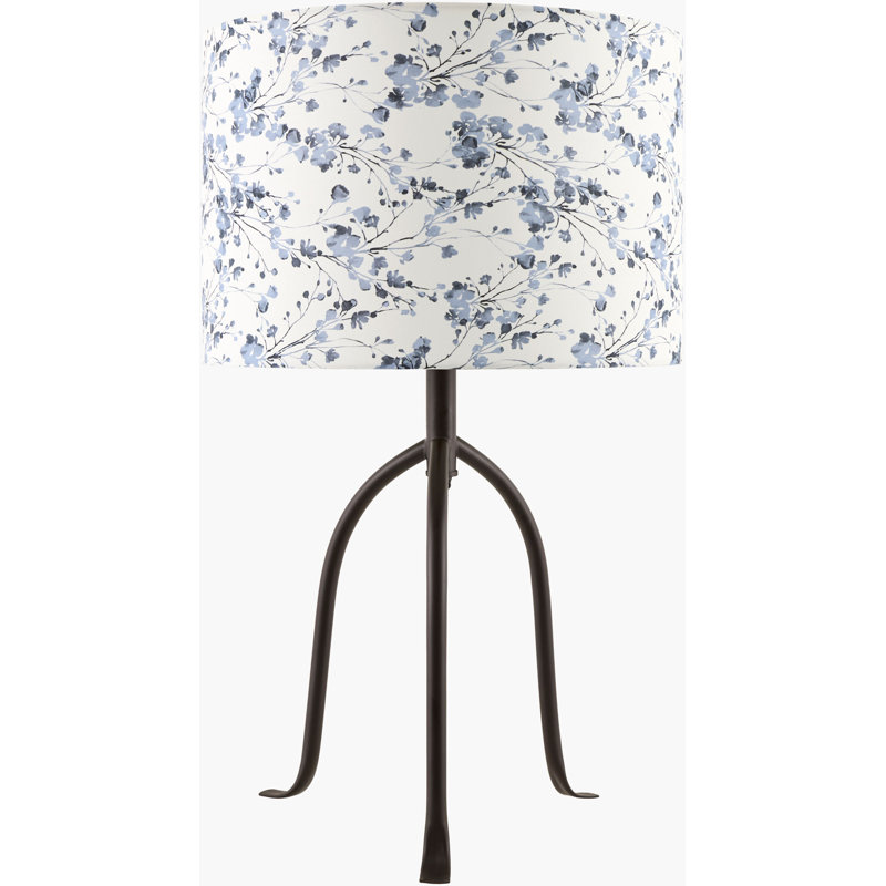Richawara Table Lamp, White/Blue/Dark Blue