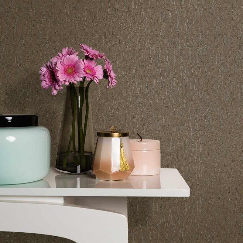 Nick 10.05m x 53cm Matte Wallpaper Roll, Brown
