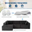 Canapé modulaire Boneless 108 po Cloud, canapé en mousse à mémoire de forme pour salon