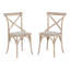 Basche 48cm H Solid Wood Cross Back Side Chair-20637973