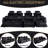 124.4" Top-Grain Nappa 4PC Power Recliner Set - RGB LED, Smart Charging, Fully Adjustable