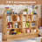 Kids Toy Storage Organizer, 3 Tier Children Small Bookcase and Bookshelf, Toddler 7 Cubby Toy Storage Cabinet, Toy Shelf for Playroom, Bedroom, Living Room, Nursery, School(Natural)-1610719927