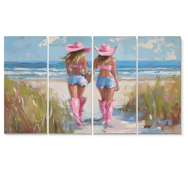 «Cactus Potting Garden Arrangements», ensemble d'art mural sur toile cactus floral, H 28 po x l 48 po