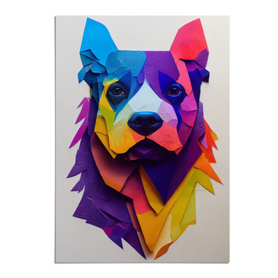 Paper Dog No.2 Abstract - Wall Art
