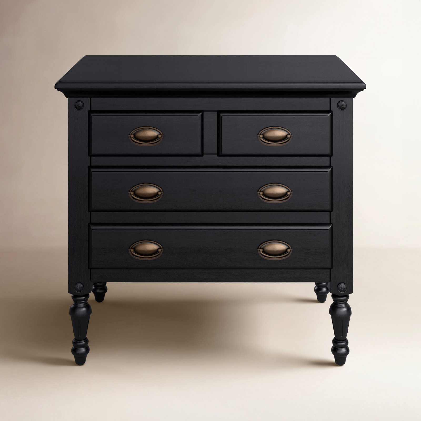 Eros 4 Drawer Accent Chest, Black