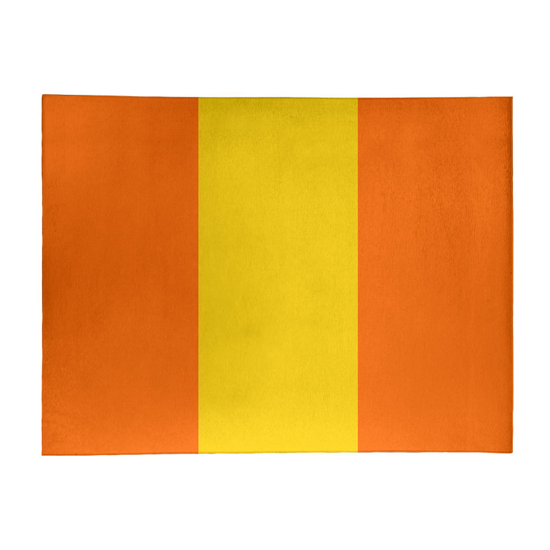 Tapis orange rayé/jaune Miami, Rectangle 9 pi x 12 pi